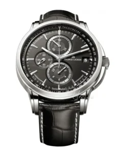 Pontos Chronographe Valgranges Svart/Läder Ø47 mm