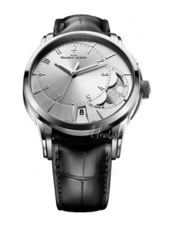 Pontos Decentrique Phases De Lune Silverfärgad/Läder Ø45 mm