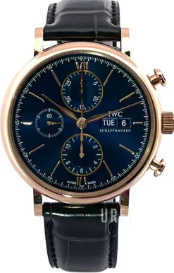 Portofino Blå/Läder Ø42 mm