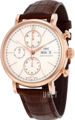 Portofino Silverfärgad/Läder Ø42 mm