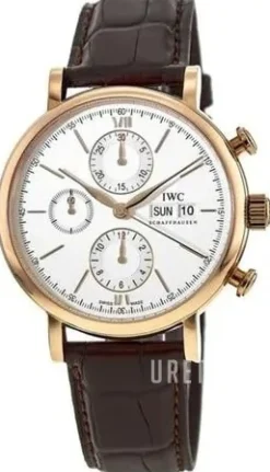 Portofino Silverfärgad/Läder Ø42 mm