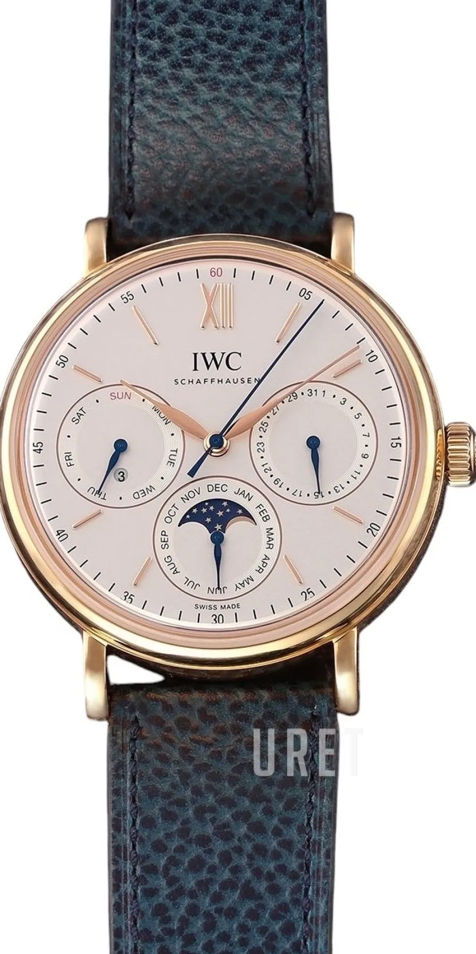 Portofino Vit/Läder Ø40 mm