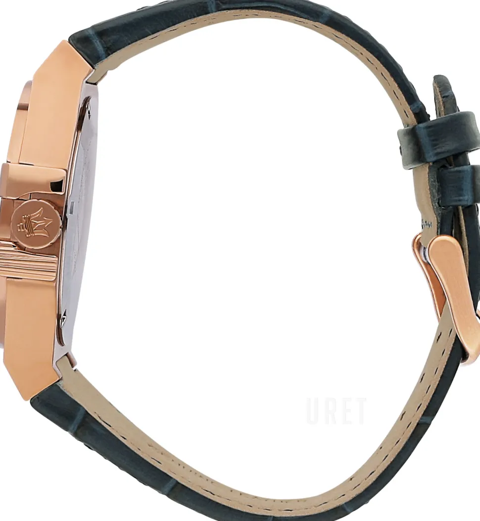 Potenza Blå/Läder Ø42 mm