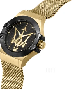 Potenza Svart/Gulguldtonat stål Ø42 mm