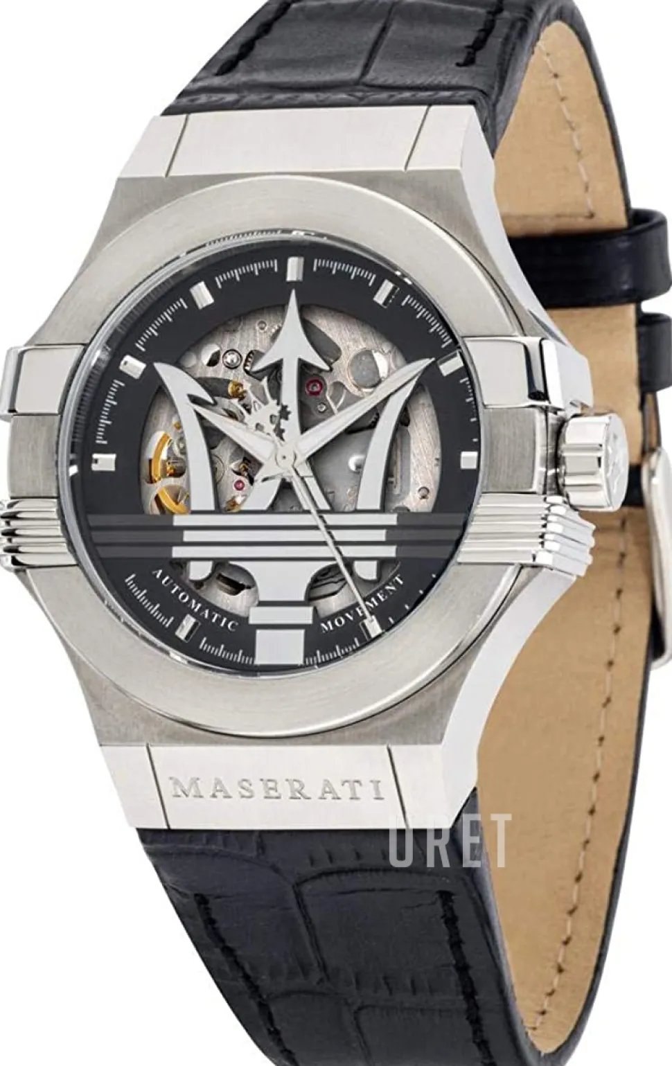 Potenza Svart/Läder Ø42 mm