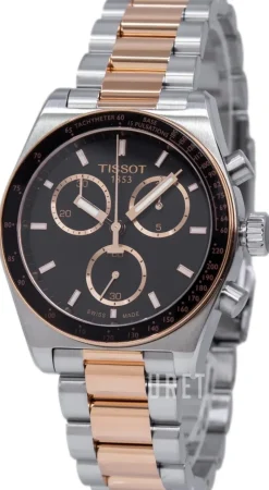 PR516 Svart/Roséguldstonat stål Ø40 mm