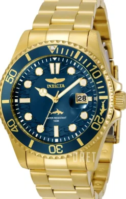 Pro Diver Blå/Gulguldtonat stål Ø43 mm