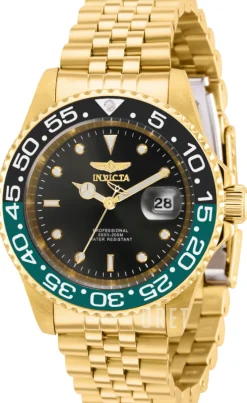 Pro Diver Svart/Gulguldtonat stål Ø40 mm