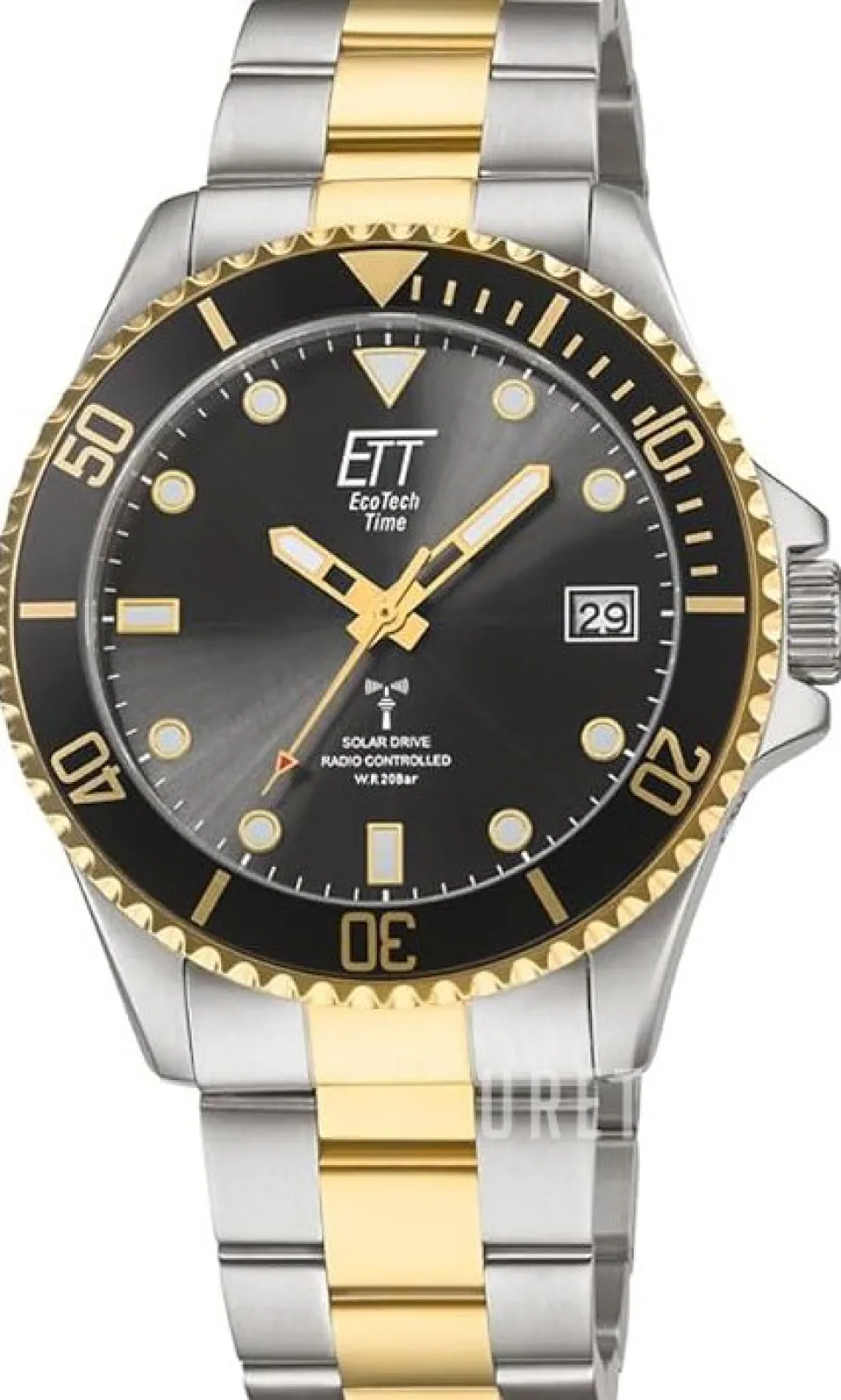 Radio-Controlled Svart/Gulguldtonat stål Ø44 mm