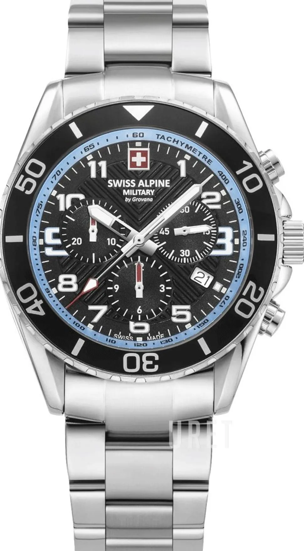 Raptor Svart/Stål Ø42 mm