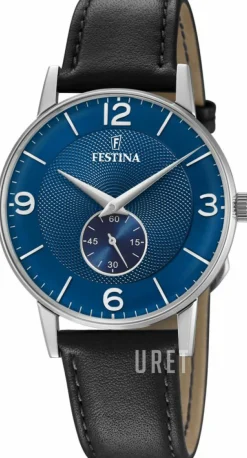 Retro Blå/Läder Ø36 mm