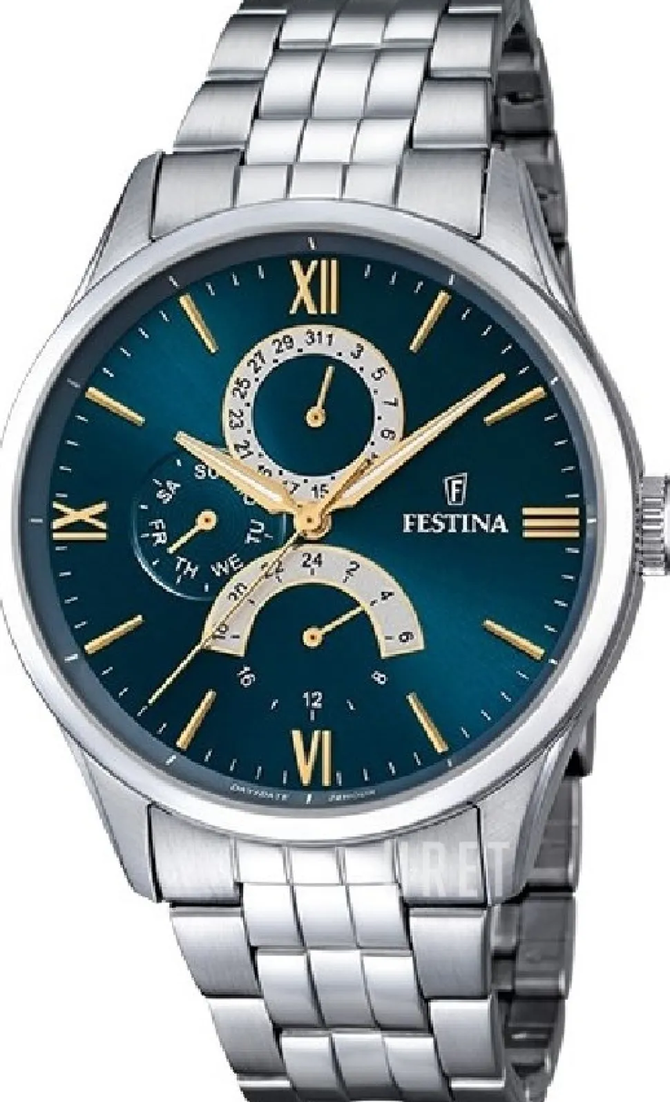 Retro Blå/Stål Ø43 mm