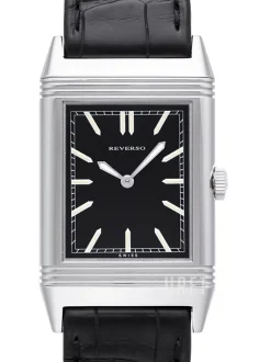 Reverso Classique Grande Ultra Thin Tribute to 1931 Svart/Läder 38x27.5 mm