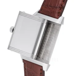 Reverso Classique Grande Taille Silverfärgad/Läder 42x26 mm