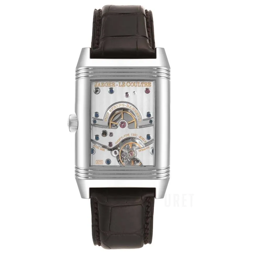 Reverso Grande Silverfärgad/Läder 46x29 mm