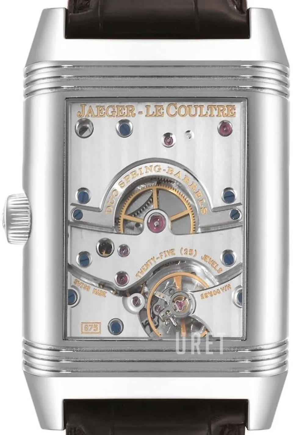 Reverso Grande Silverfärgad/Läder 46x29 mm