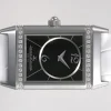 Reverso Joaillerie Duetto Classique Silverfärgad/Läder 38.7x23 mm