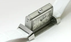 Reverso Joaillerie Duetto Classique Silverfärgad/Läder 38.7x23 mm