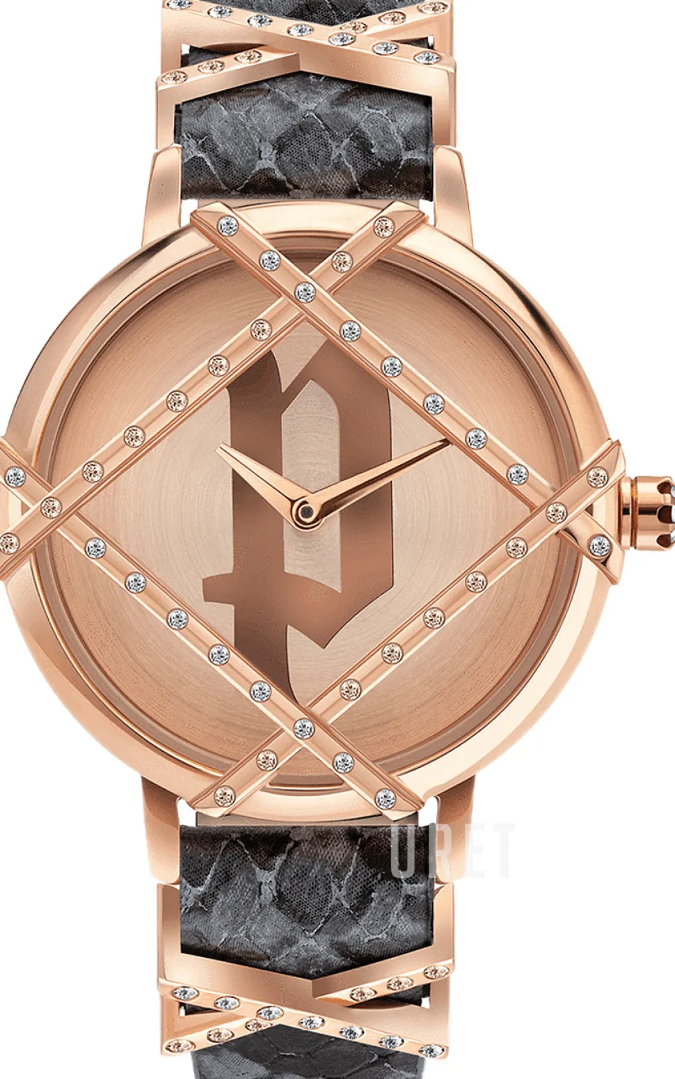 Rila Roséguldstonad/Roséguldstonat stål Ø34 mm