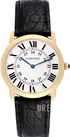 Ronde Silverfärgad/Läder Ø36 mm