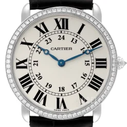 Ronde Silverfärgad/Läder Ø36 mm