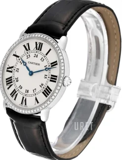 Ronde Silverfärgad/Läder Ø36 mm