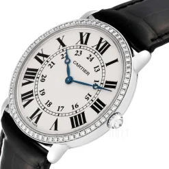 Ronde Silverfärgad/Läder Ø36 mm