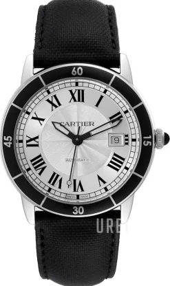 Ronde Silverfärgad/Läder Ø42 mm