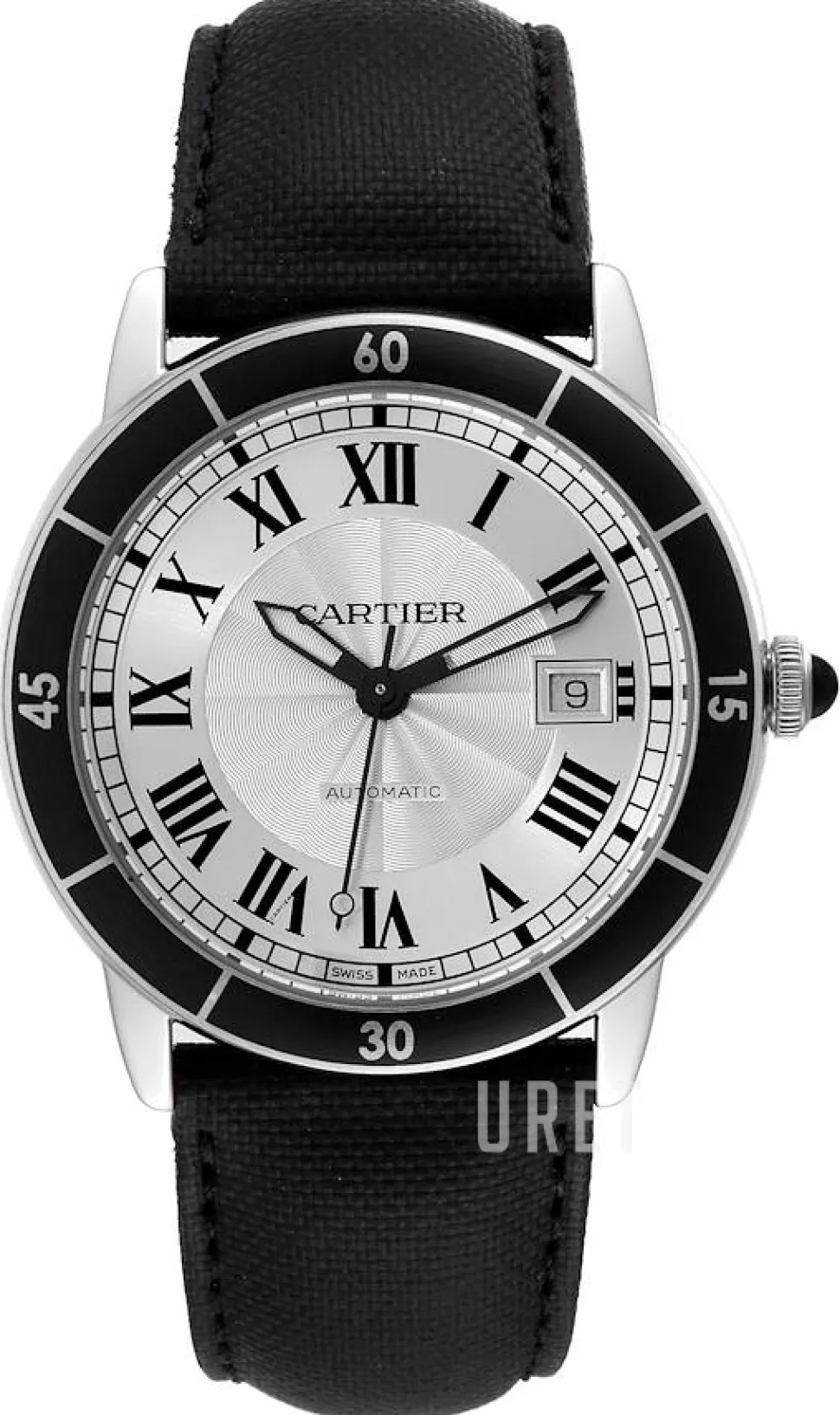 Ronde Silverfärgad/Läder Ø42 mm