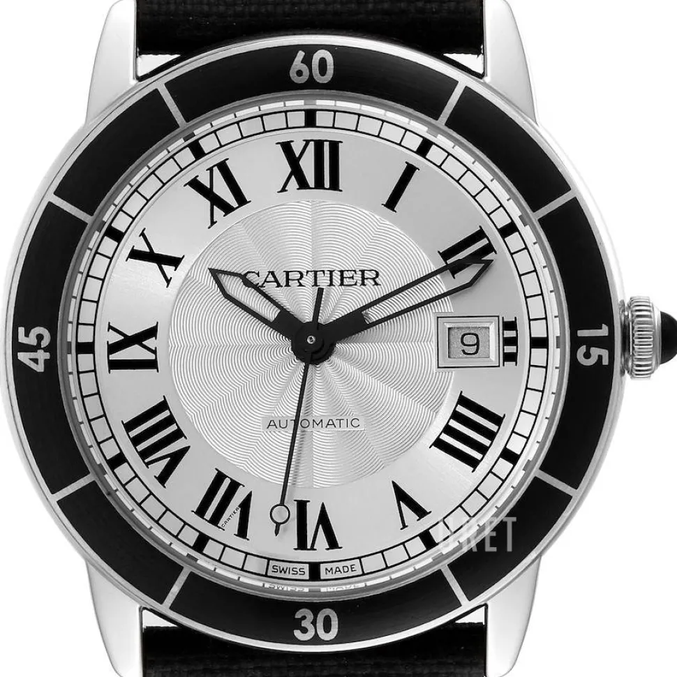 Ronde Silverfärgad/Läder Ø42 mm