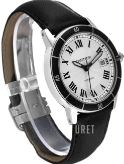 Ronde Silverfärgad/Läder Ø42 mm