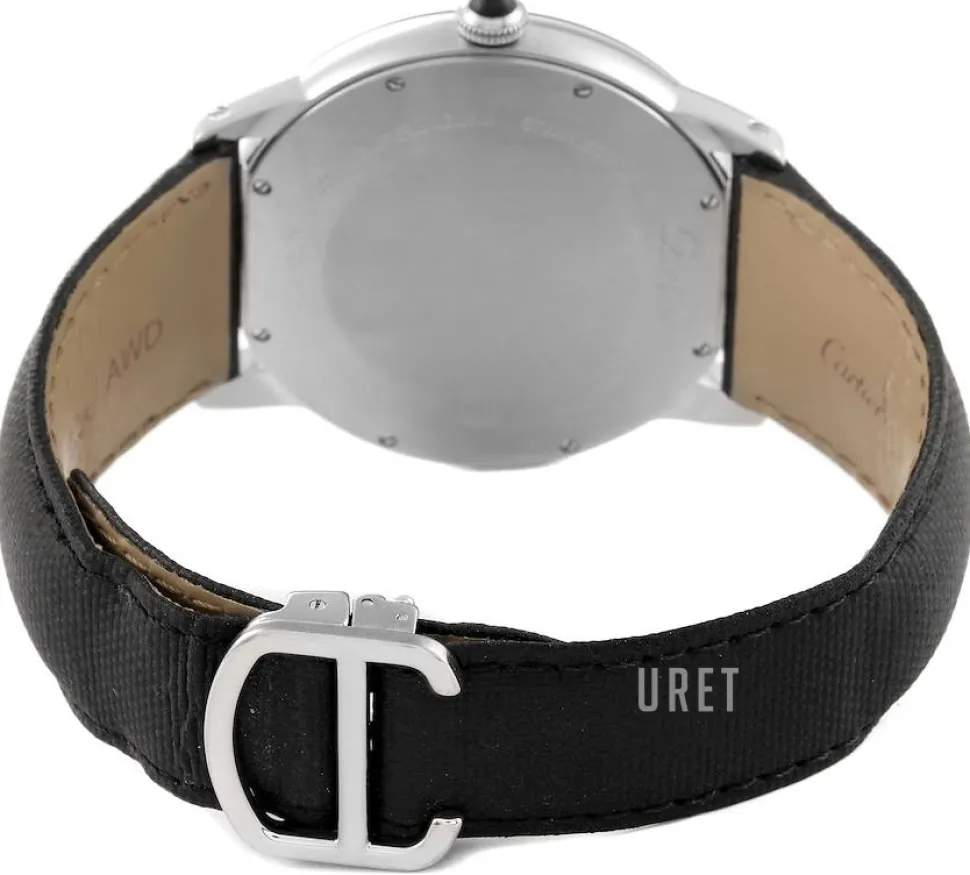 Ronde Silverfärgad/Läder Ø42 mm