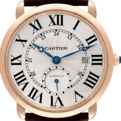 Ronde Silverfärgad/Läder Ø40 mm