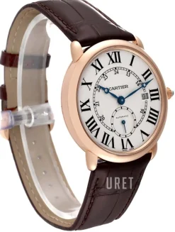 Ronde Silverfärgad/Läder Ø40 mm