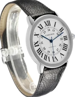 Ronde Silverfärgad/Läder Ø42 mm