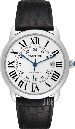 Ronde Silverfärgad/Läder Ø42 mm