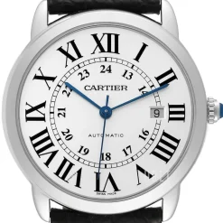 Ronde Silverfärgad/Läder Ø42 mm