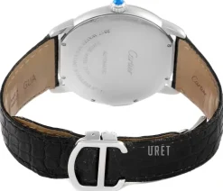 Ronde Silverfärgad/Läder Ø42 mm