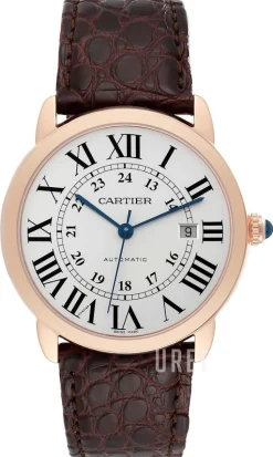 Ronde Silverfärgad/Läder Ø42 mm