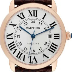 Ronde Silverfärgad/Läder Ø42 mm