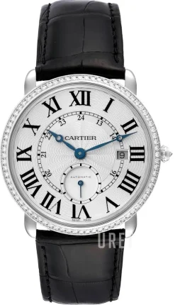 Ronde Silverfärgad/Läder Ø40 mm