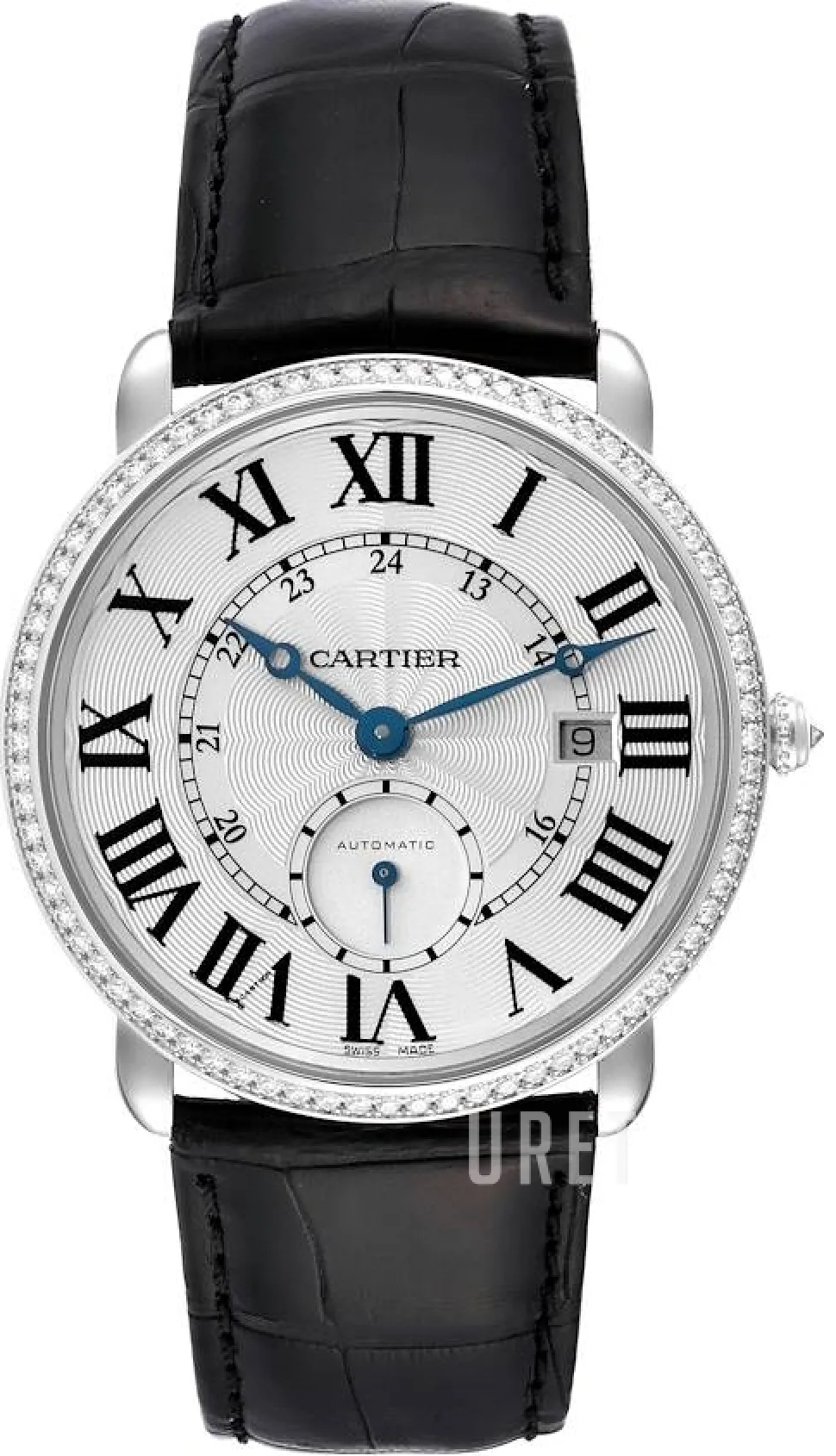 Ronde Silverfärgad/Läder Ø40 mm