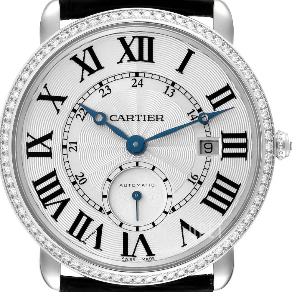 Ronde Silverfärgad/Läder Ø40 mm