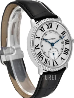 Ronde Silverfärgad/Läder Ø40 mm