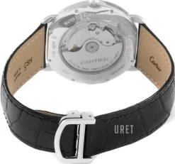 Ronde Silverfärgad/Läder Ø40 mm