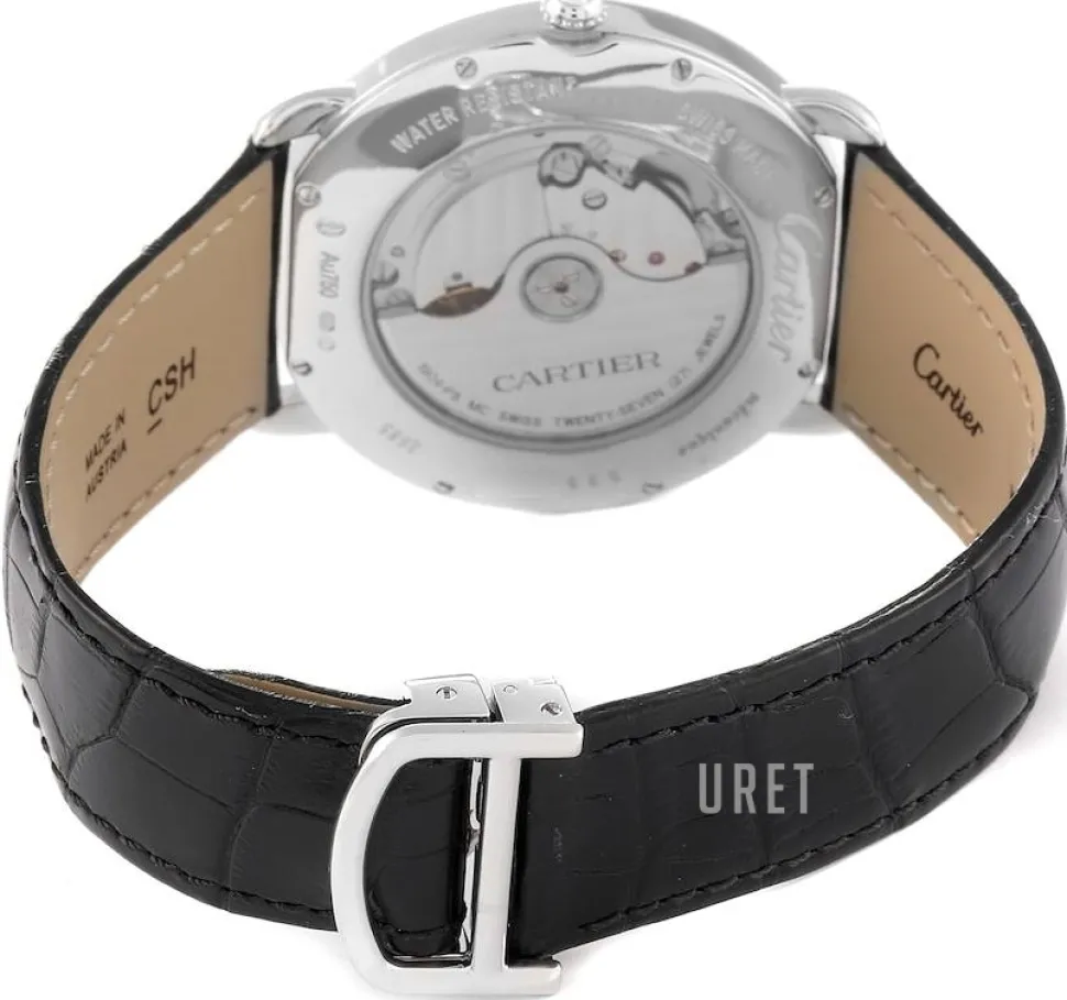 Ronde Silverfärgad/Läder Ø40 mm