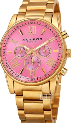 Rosa/Gulguldtonat stål Ø41 mm