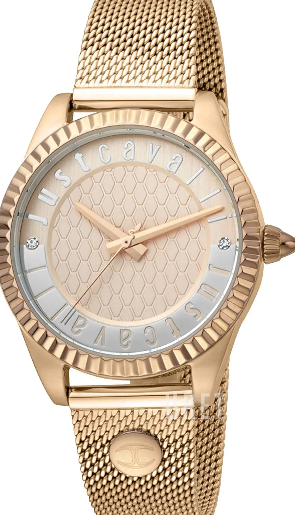 Roséguldstonad/Roséguldstonat stål Ø34 mm