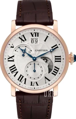 Rotonde de Silverfärgad/Läder Ø42 mm