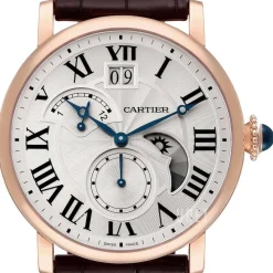 Rotonde de Silverfärgad/Läder Ø42 mm